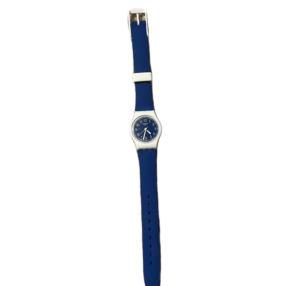 Swatch blue and white watch